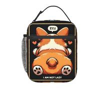 Borsa termica riutilizzabile per il pranzo a forma di Corgi per bambini, a forma di adorabile cane dei cartoni animati, borsa termica in poliestere per gli amanti degli animali, per scuola, lavoro,
