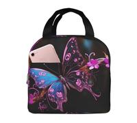 Borsa termica riutilizzabile per il pranzo bella farfalla scatola per il pranzo per donne uomini portatile a tenuta stagna borsa per il pranzo più fresco contenitori per il pranzo per lavoro viaggi