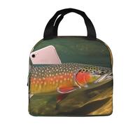 Borsa termica riutilizzabile per il pranzo Brook trota pesca a mosca scatola per il pranzo per donne uomini portatile a tenuta stagna borsa per il pranzo più fresco contenitori per il pranzo per