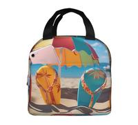 Borsa termica riutilizzabile per il pranzo colorata infradito da spiaggia scatola per il pranzo per donne uomini portatile a tenuta stagna borsa per il pranzo più fresco contenitori per il pranzo per