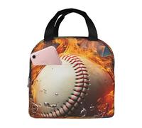 Borsa termica riutilizzabile per il pranzo con acqua di fuoco palla da baseball scatola per il pranzo per donne uomini portatile a tenuta stagna borsa per il pranzo più fresco contenitori per il
