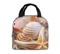 Borsa termica riutilizzabile per il pranzo con conchiglie di stelle marine da spiaggia per donne e uomini portatile a tenuta stagna borsa per il pranzo più fresca contenitori per il pranzo per lavoro