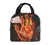 Borsa termica riutilizzabile per il pranzo con fiamma di fuoco scatola per il pranzo a mano per donne uomini portatile a tenuta stagna borsa per il pranzo più fresco contenitori per il pranzo per