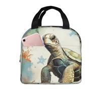 Borsa termica riutilizzabile per il pranzo con tartaruga scrivi scatola per il pranzo per donne uomini portatile a tenuta stagna borsa per il pranzo più fresco contenitori per il pranzo per lavoro