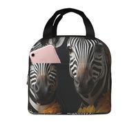Borsa termica riutilizzabile per il pranzo, coppia di girasoli e zebra, per donne e uomini, portatile, a prova di perdite, borsa termica per il pranzo, contenitori per il pranzo per lavoro, viaggi
