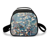Borsa termica riutilizzabile per il pranzo da donna, borsa termica per il pranzo, per uomo, con fiori di mandorlo, contenitore per il pranzo a tenuta stagna, per lavoro, picnic, viaggi