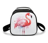 Borsa termica riutilizzabile per il pranzo da donna, borsa termica per il pranzo, per uomo, fenicottero, acquerello, borsa termica per il pranzo, contenitore per il pranzo a prova di perdite, per