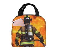 Borsa termica riutilizzabile per il pranzo del pompiere Fireman Flame Lunch Box per donne uomini portatile a tenuta stagna borsa per il pranzo più fresca contenitori per il pranzo per lavoro viaggi
