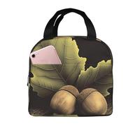 Borsa termica riutilizzabile per il pranzo, due ghiande, per donne, uomini, portatile, a tenuta stagna, borsa per il pranzo, contenitori per il pranzo, per lavoro, viaggi, attività all'aperto