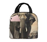 Borsa termica riutilizzabile per il pranzo elefante nella nebbia scatola per il pranzo per donne uomini portatile a tenuta stagna borsa per il pranzo più fresco contenitori per il pranzo per lavoro