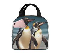 Borsa termica riutilizzabile per il pranzo elegante con pinguino animale per donne uomini portatile a tenuta stagna borsa per il pranzo più fresco contenitori per il pranzo per lavoro viaggi