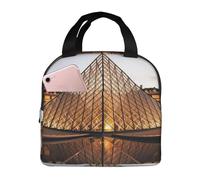 Borsa termica riutilizzabile per il pranzo Museo del Louvre a Parigi Lunch Box per donne uomini portatile a tenuta stagna borsa termica per cibo contenitori per il pranzo per lavoro viaggi all'aperto