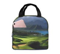 Borsa termica riutilizzabile per il pranzo scenico Hawaii Golf Tropical Lunch Box per donne uomini portatile a tenuta stagna borsa per il pranzo più fresco contenitori per il pranzo per lavoro viaggi