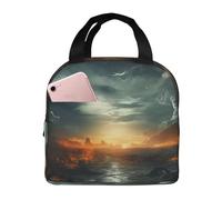 Borsa termica riutilizzabile per il pranzo Stormy Sky Lunch Box per donne uomini portatile a tenuta stagna borsa per il pranzo più fresco contenitori per il pranzo per lavoro viaggi all'aperto