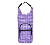 Borsa termica salvaspazio per bottiglie d'acqua da 60/60/81/1134 ml, per escursionismo, con motivo scozzese, viola scuro, multicolore, 1 size, casual