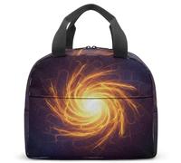 Borsa termica termica celestiale con sole e luna, astrologia mistica, per la scuola dei bambini, portatile, 23 x 13 x 21 cm (11)