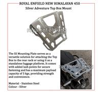 Borsa Top Silver Adventure Montata Adatta Per Royal Enfield Nuovo Himalayan 450