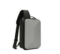 Borsa toracica per DJI NEO, borsa a tracolla portatile Crossbody Backpack Borsa da viaggio antiurto con custodia rigida per Neo Drone (Bianco argento)