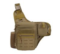 Borsa toracica tattica Borsa da pesca con esca Sling pack Sport all'aria aperta Borsa a tracolla Spalla Vita Escursionismo Viaggio Uomo(Brown)