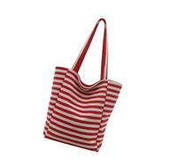 Borsa Totane BASSE TRENDE STRIPE CANVAS SEMPRE STATCHEL DONNA CASA CASUALE PER LAVORO DATINGE UN COLLEGI