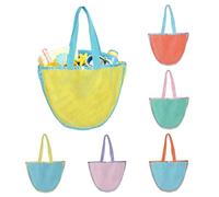 Borsa Tote A Rete Da Spiaggia | 6 Pezzi Custodia Portaoggetti per Donne e Bambini | Borsa da spiaggia leggera e tote piscina - Per Piscina Viaggi Estate Campeggio Vacanze Casa Doccia Bagno Giocattoli