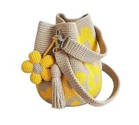 Borsa Tote All'Uncinetto Borsa A Tracolla In Stile Boho Con Fantasia