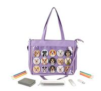 Borsa Tote Bag Con Finestra Trasparente | Capacità Trasparente Borsa Organizer Finestra | Borsa Tote Bag per Pin,Per Donne Ragazze Adolescenti Adulti Moglie All'aperto E Viaggi Scuola Libero E