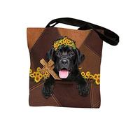 Borsa Tote Black Golden Retriever Dog And Christ Cross Sunflowers Pieghevole Borsa A Shopper Donna Leggera Borse Tote Donna Per Shopping Scuola All'Aperto