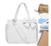 Borsa tote Bow, borse a tracolla da donna | elegante borsa borsa a mano borsa borsa per ragazza adolescente serata viaggio lavoro uffici matrimonio spiaggia pranzo adolescente spiaggia pazzo, bianco