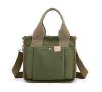 Borsa tote casual da donna, elegante borsa a tracolla retrò, grande capacità, tasca frontale per una facile conservazione, adatta per i pendolari quotidiani, lavoro, tempo libero, Verde, 25*11*19 cm