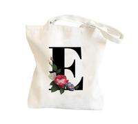 Borsa tote con iniziali da donna, borsa pieghevole da viaggio per lettere | borsa tote da spiaggia con monogramma, organizer per cosmetici per donne, ragazze