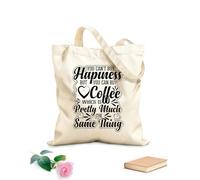 Borsa tote con manico piatto in nastro il caffè non puoi comprare la felicità ma puoi comprare il caffè che è più o meno la stessa cosa Tessuto spesso 12 once Sostituisce lo zaino scolastico 25x30cm