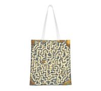 Borsa tote con mappa del tesoro del labirinto. Tela leggera, doppi manici, elegante borsa tote da donna, perfetta per lo shopping, il lavoro e il trasporto quotidiano.