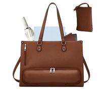Borsa tote con scomparto per il pranzo - Borsa per laptop da 40 cm | Borsa da lavoro isolata in pelle PU Capacità 16 organizer per computer Tracolla regolabile Ufficio Uso universitario