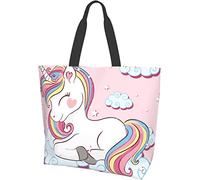 Borsa tote con stampa di mucca carina divertente Borse a tracolla da donna casual grandi Borse della spesa riutilizzabili per lavoro Shopping Viaggi Spiaggia