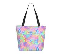 Borsa tote da donna, alla moda, con stampa leopardata e arcobaleno brillante, borsa a tracolla grande con cerniera, borse per lavoro e viaggi