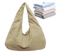 Borsa Tote da donna,Borsa Tote Donna - Borse a tracolla con manico Borsa a tracolla da donna tinta unita | Borsa a mano per laptop borsa a mano per lo shopping tutto, Kaki, Consulte la