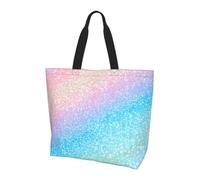 Borsa tote da donna con glitter arcobaleno borse a tracolla brillanti borse per la spesa resistente all'acqua grande borsa con tasca interna per lavoro, viaggi, scuola