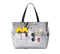 Borsa tote da donna con stampa astratta con strass e cristalli, impermeabile, con cerniera e tasche, borsa pieghevole per viaggi, piscina, shopping, vacanze, palestra
