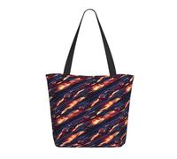 Borsa tote da donna con stampa di auto rossa fiamma, borsa grande a tracolla con cerniera, borse per lavoro e viaggi