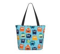 Borsa tote da donna, con stampa di fata dei cartoni animati, borsa a tracolla grande con cerniera, borse per lavoro e viaggi