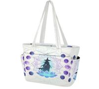 Borsa tote da donna con tasche multiple con cerniera Spiritual Witchy
