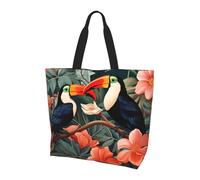 Borsa tote da donna con tucano della giungla tropicale, borsa a tracolla da donna, borsa per la spesa, impermeabile, grande borsa con tasca interna, per lavoro, viaggi, scuola