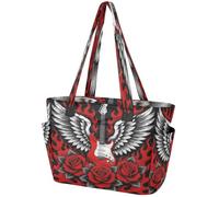 Borsa tote da donna da 15,6 pollici borsa per laptop da palestra borsa da viaggio borsa da lavoro leggera borsa da donna Rock Mujer Rockera Ni?a Guitarra Rockera Mujer