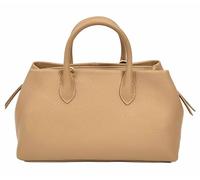 Borsa tote da donna in vera pelle strutturata con tracolla staccabile Ingrid, Grigio, Medium