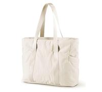 Borsa tote da donna multifunzionale, borsa da palestra impermeabile, adatta for trasportare tappetini da yoga e laptop, perfetta for lavoro, viaggi, sport e shopping(White)