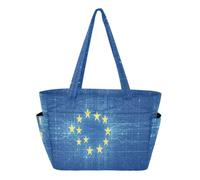 Borsa tote da donna trapuntata con motivo a stella con cerniera