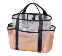 Borsa tote da spiaggia da donna, multitasche, in rete, borsa organizer leggera da viaggio per proteggere dal sole, occhiali da sole, costumi da bagno, asciugamani, cappelli, vestiti, sciarpe
