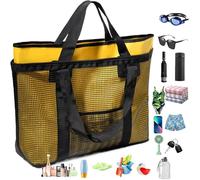 Borsa tote da spiaggia, impermeabile, pieghevole, leggera, anti-sabbia, borsa a tracolla per piscina e viaggio, per telefono, vestiti, cappello, cosmetici all'aperto, viaggi, vacanze, lago, fiume