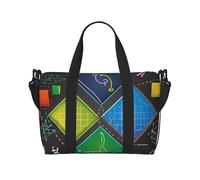 Borsa tote da viaggio unisex, impermeabile, borsa da palestra per fine settimana, grande capacità, tracolla regolabile, Quiz di matematica, Taglia unica
